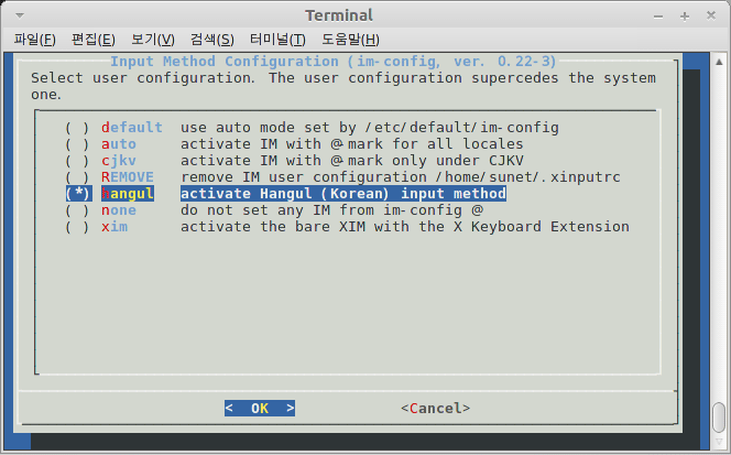 Linux Mint Debian Edition : im-config